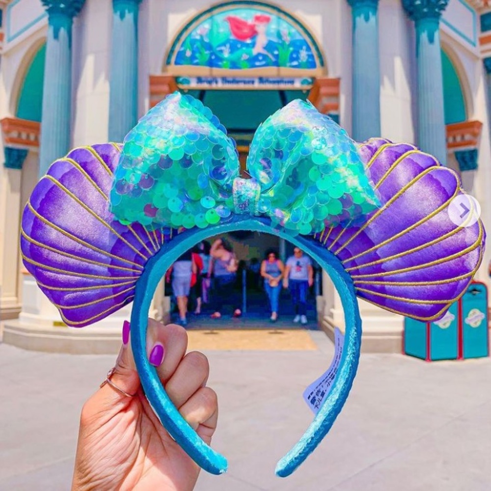 Disney Parks Minnie Mouse Mermaid Ears Headband - Picture 7 of 7